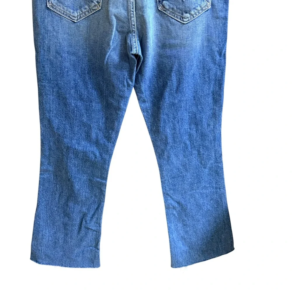 Mother Jeans Women 28 Blue The Hustler Ankle‎ Fray We All Scream Flare High Rise